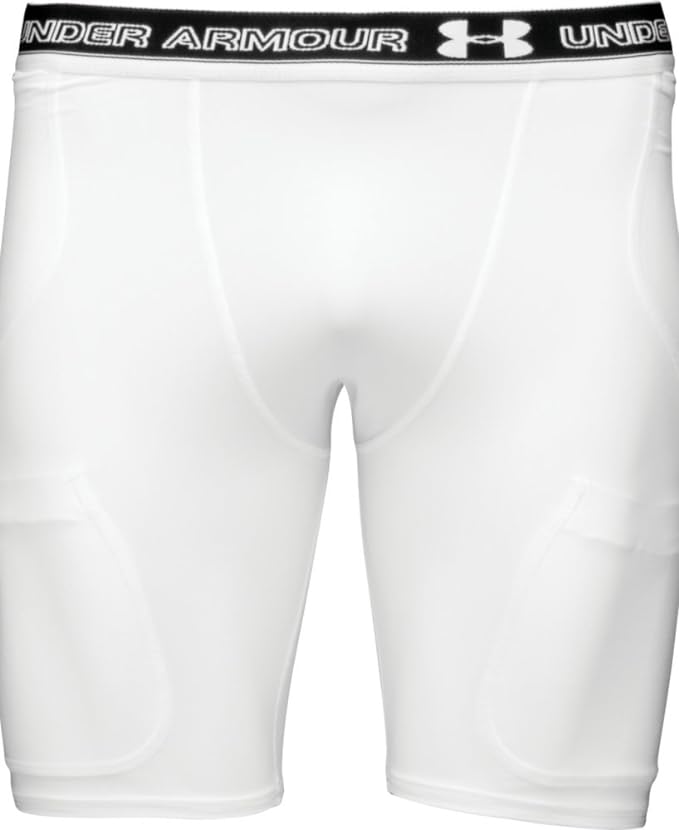 New Under Armour Compression Shorts White Youth Medium