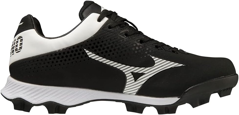 New Mizuno Wave Finch Lightrevo Jr Molded Softball Shoe, Black/White, 4.5