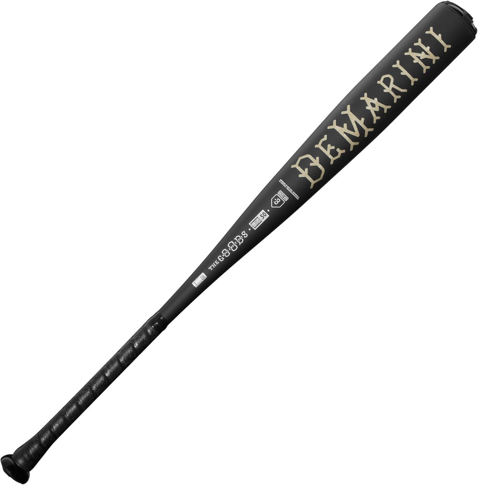 New DeMarini 2025 The Goods™ One Piece (-3) BBCOR Baseball Bat Black/Gold