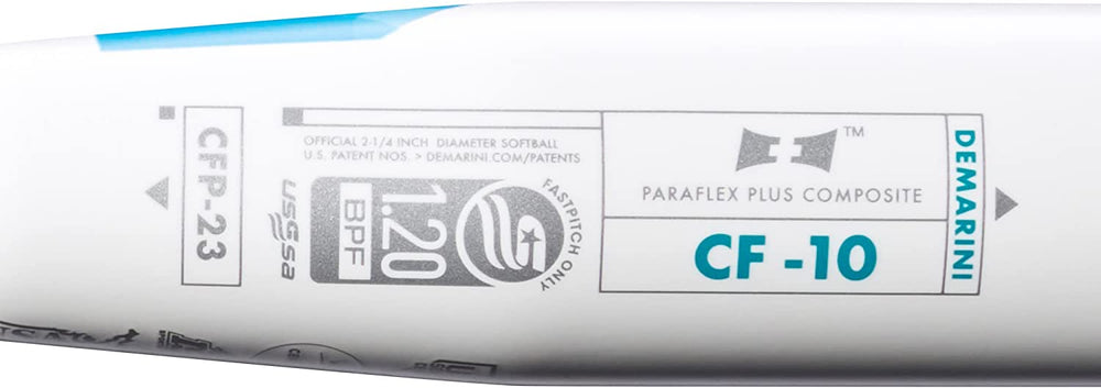 New 2023 DeMarini CF® Fastpitch Softball Bat 2 Piece Composite White/Blue