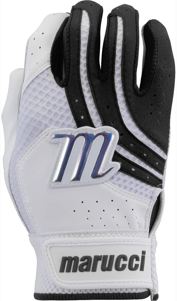 New Marucci Medallion Fastpitch Batting Gloves Youth Medium Black/White