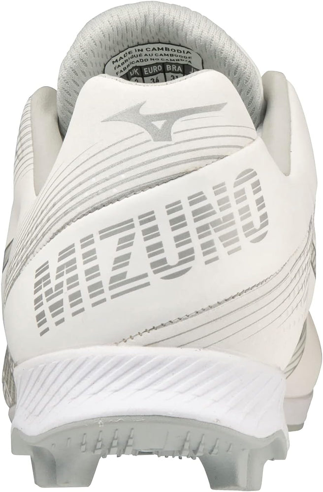 New Mizuno Wave Finch Lightrevo Jr Molded Softball Shoe, White, 3