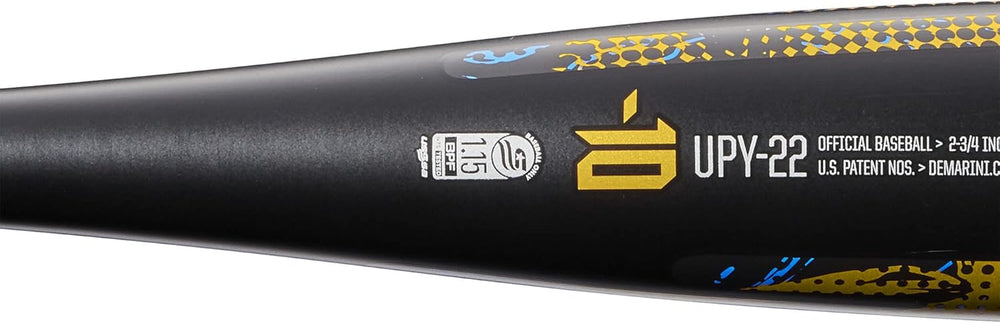 New DeMarini 2022 Uprising Junior Big Barrel (-10) USSSA Youth Baseball Bat