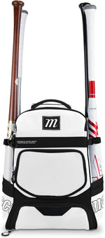 New Marucci RANGR BAT PACK 12.5"W x 10"D x 19"H White/Black Holds 4 Bats