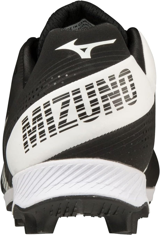 New Mizuno Wave Finch Lightrevo Jr Molded Softball Shoe, Black/White, 4