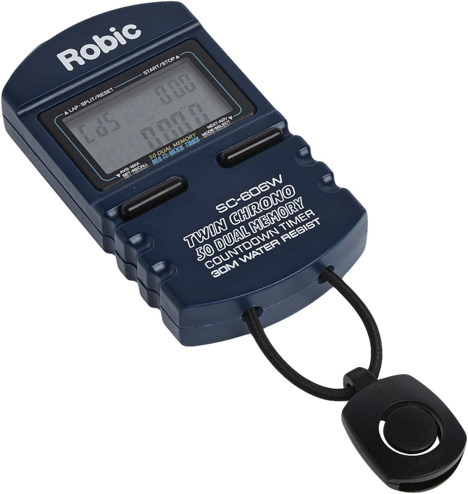New Robic Stop Watches ROBIC SC-606W 50 Memory Chrono & Countdown ...
