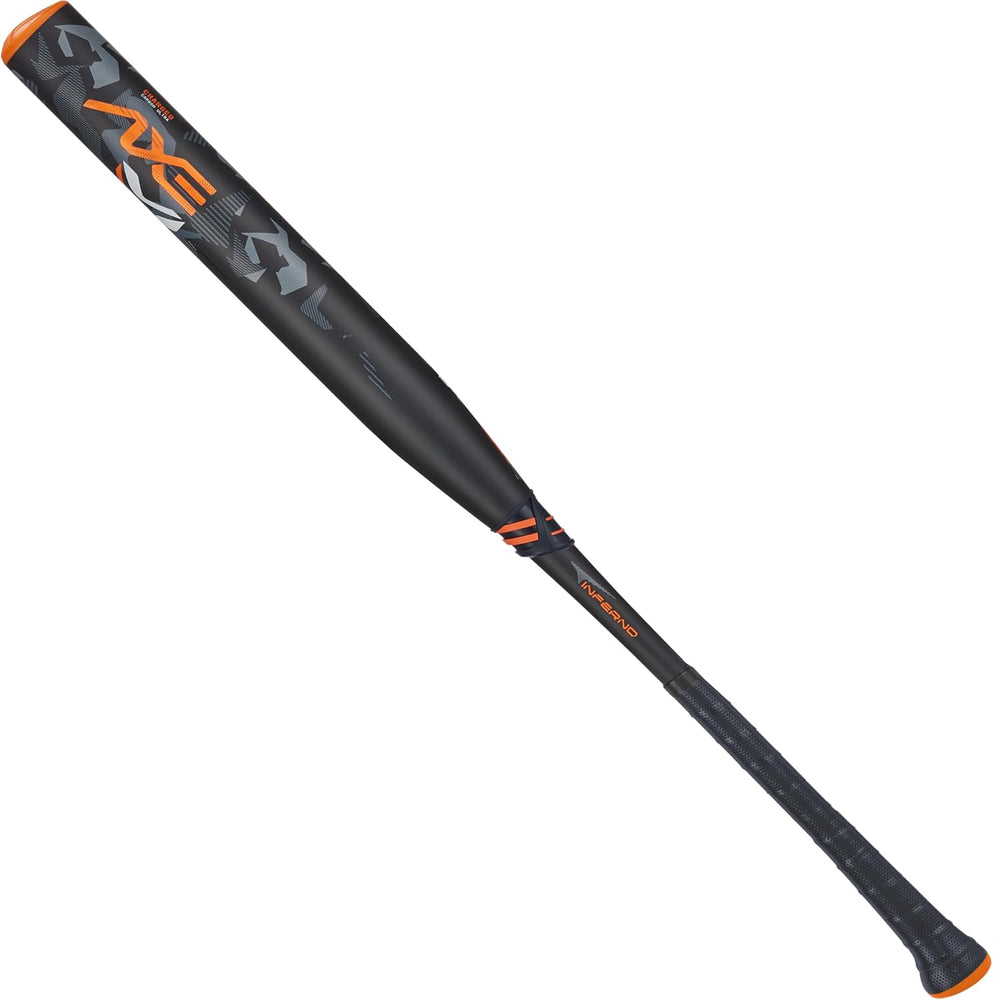 Axe | Inferno | 2-Piece Composite | Dual Stamp USSSA/USA | Slowpitch Softball Bat | Balanced/End Loaded (Pro Flared Handle, End Loaded, Carbon Fiber, 1, 27 oz, Inferno Dual Stamp USSSA/USA)