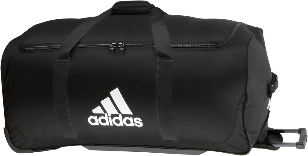 adidas wheeled duffel travel bag New adidas Team XL 2 Wheel Duffel Bag, Black/White, One Size – PremierSports