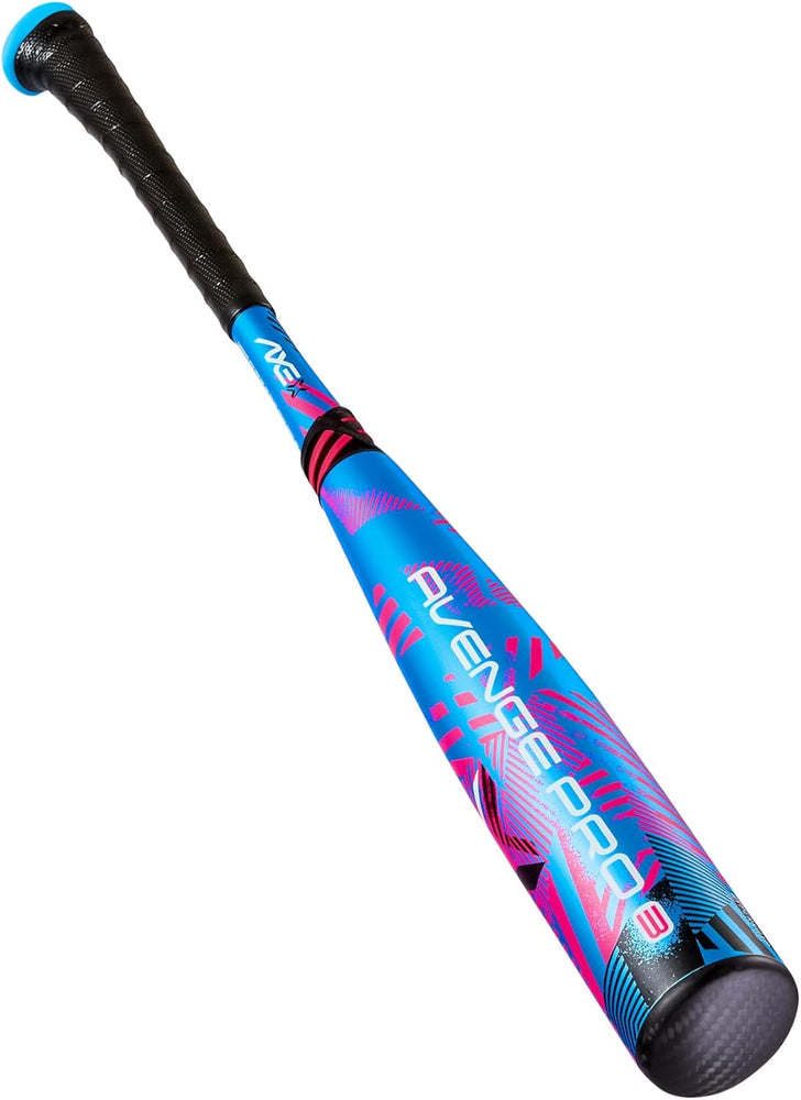 New Axe Avenge Pro 3 Composite USA Baseball Bat | Drop -10 | 3-Piece | 2 5/8" Barrel | Standard Axe Handle | Blue/Pink