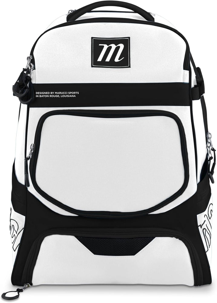 New Marucci RANGR BAT PACK 12.5"W x 10"D x 19"H White/Black Holds 4 Bats