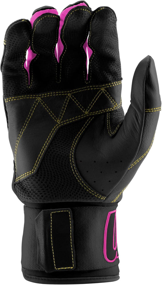 New Marucci Blacksmith Full WRAP Adult Batting Glove V2 Large Black/Pink