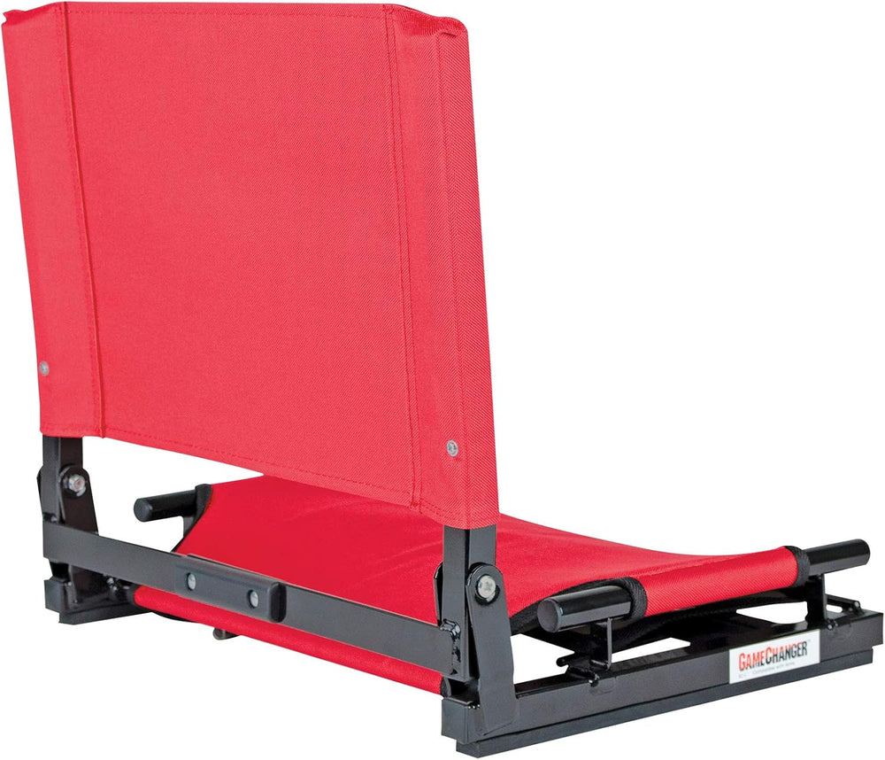 New The Stadium Chair Company Gamechanger Chair Red/Black 13.5″D x 17″W x16″ H