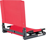 New The Stadium Chair Company Gamechanger Chair Red/Black 13.5″D x 17″W x16″ H