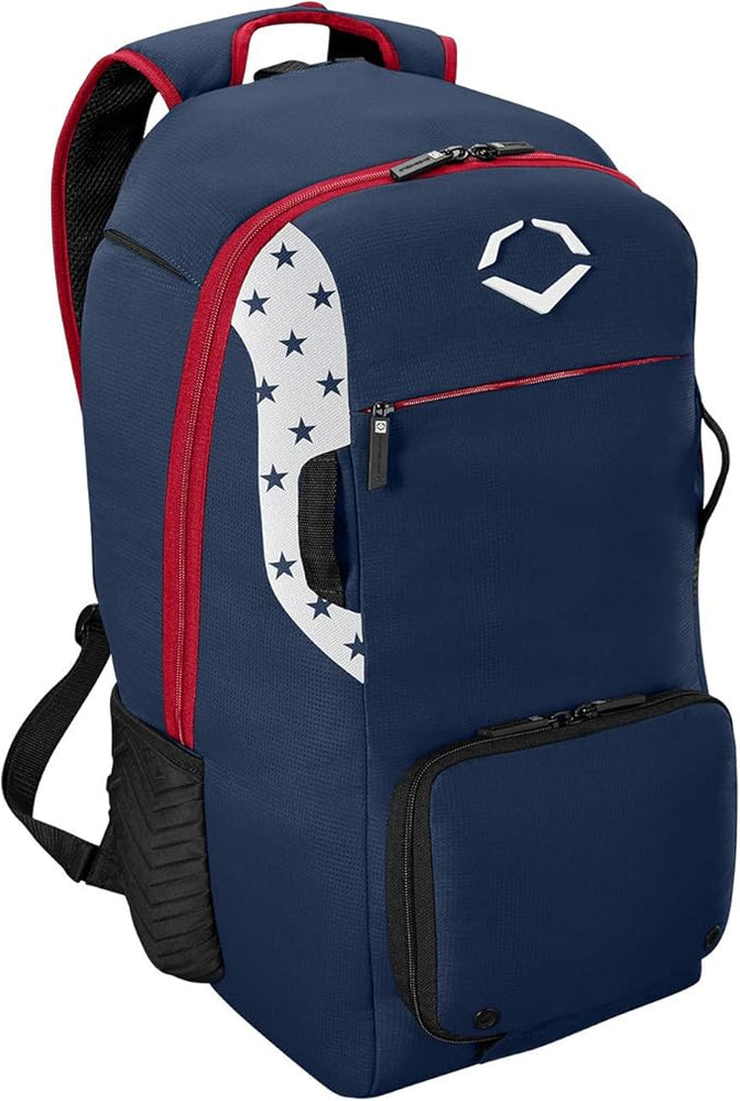 New EvoShield Standout Backpack 12" W x 9" D x 23" H Navy/White/Red 1 Fence Hook