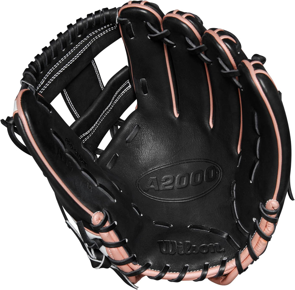 New WILSON 2024 A2000 H12 12” Infield Fastpitch Glove RHT Black/White/Pink