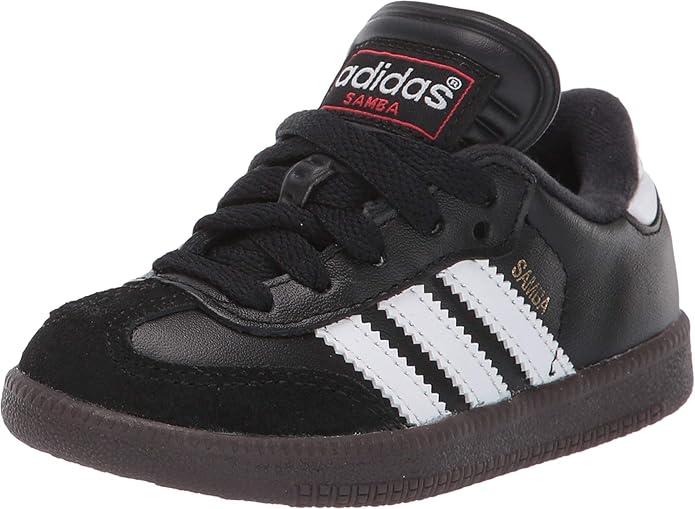 New adidas Boy's Samba Classic Soccer Shoe, Black/White/Black, 12 Little Kid