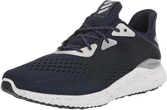 New adidas Men's Alphabounce 1 m Running Shoe Men 9.5 Navy/White/Silver