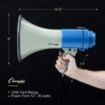 New Champion Sports 12 Watt Megaphone , Blue/White