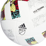 New adidas Unisex-Adult MLS Training Soccer Ball, White/Solar Yellow/Power Blue, 5
