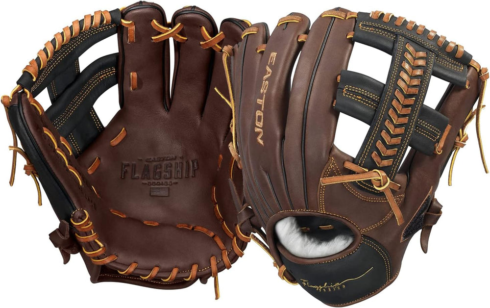 New Easton FLAGSHIP Baseball Fielder's Glove RHT Size 11.75" Brown/Black