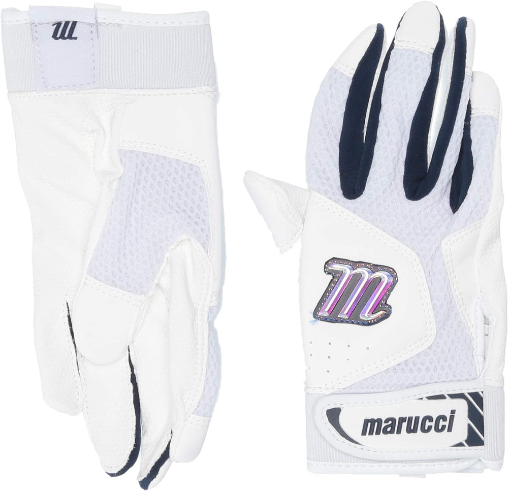 New Marucci 2020 Quest Baseball/Softball Baseball Batting Gloves Yth Small Wh/Ny
