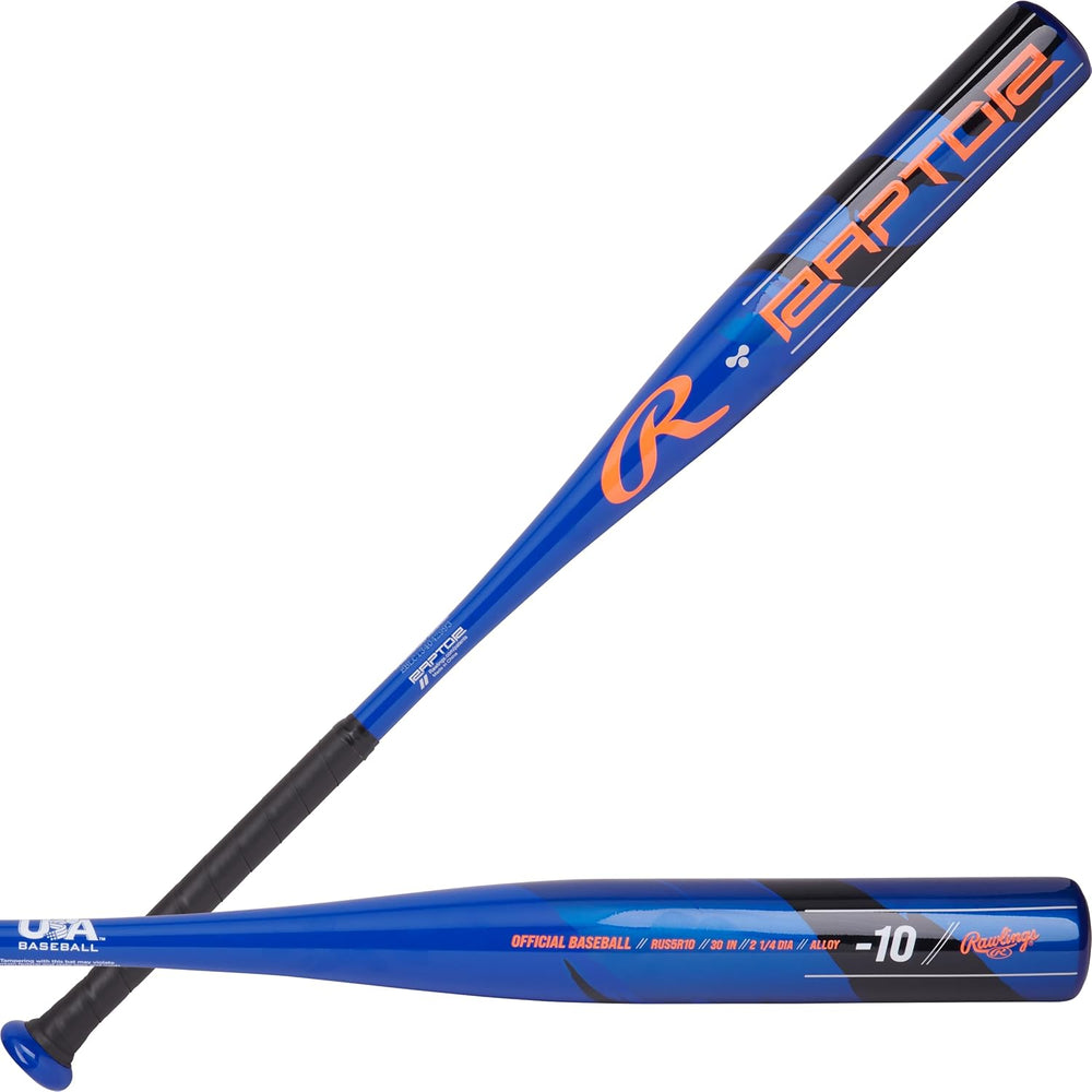 New Rawlings Raptor T-Ball Bat USA -12 Drop 2 1/4" Barrel 1 Pc. Aluminum