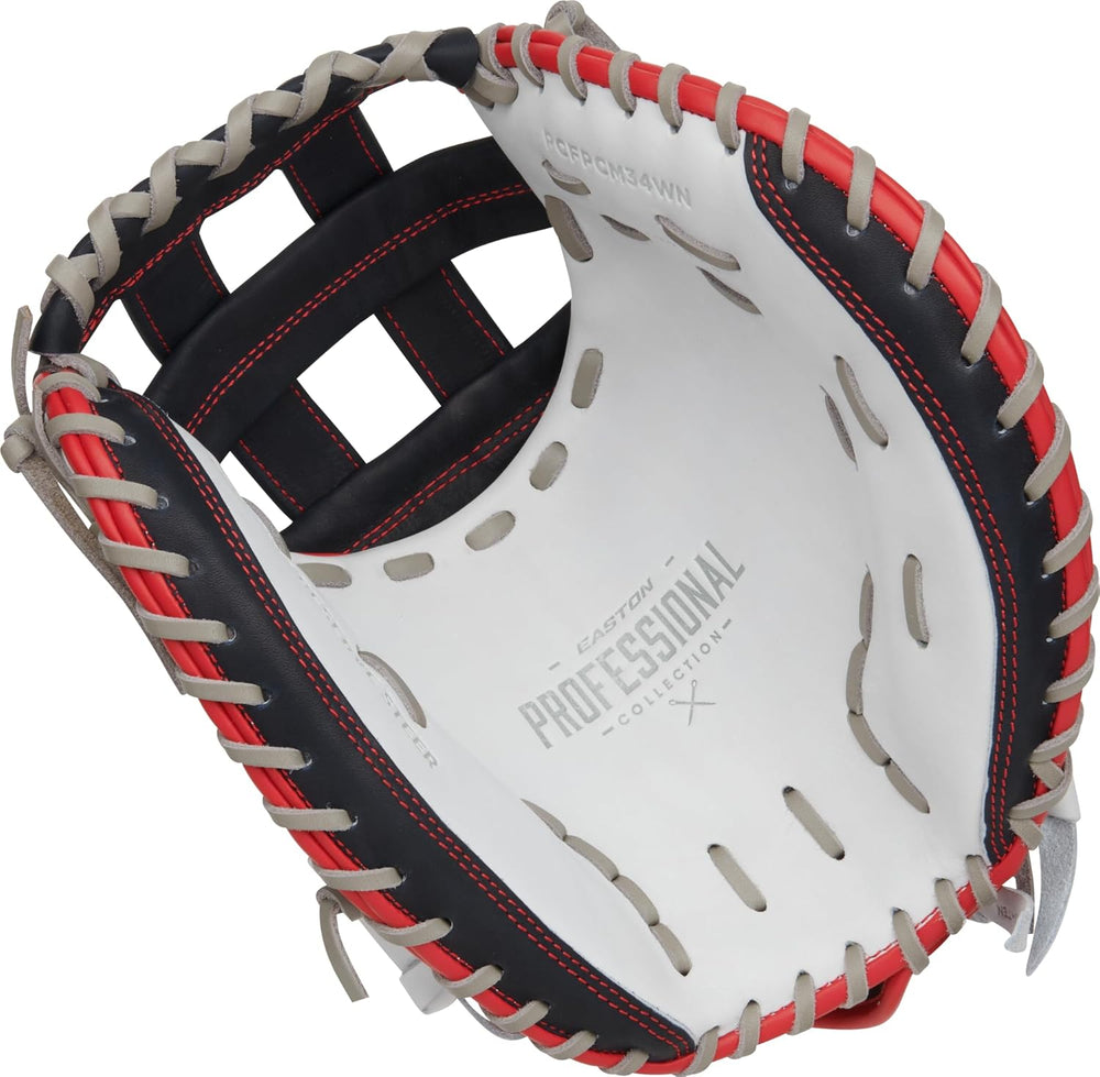 New Easton Professional Collection Fastpitch Softball Glove 34" RHT Nvy/Rd H-Web