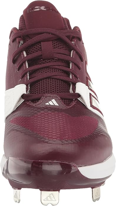 New Adidas Mens Icon 8 Metal Baseball Cleats Size 9.5 Maroon/White