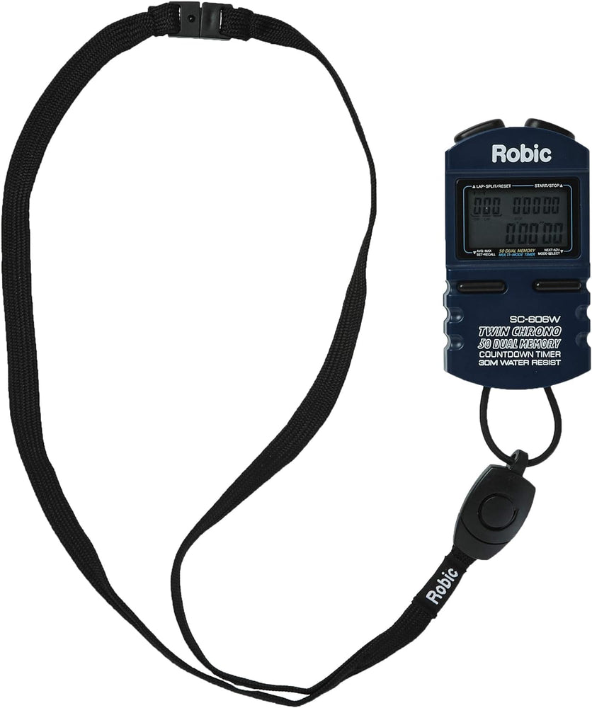 New Robic Stop Watches ROBIC SC-606W 50 Memory Chrono & Countdown ...