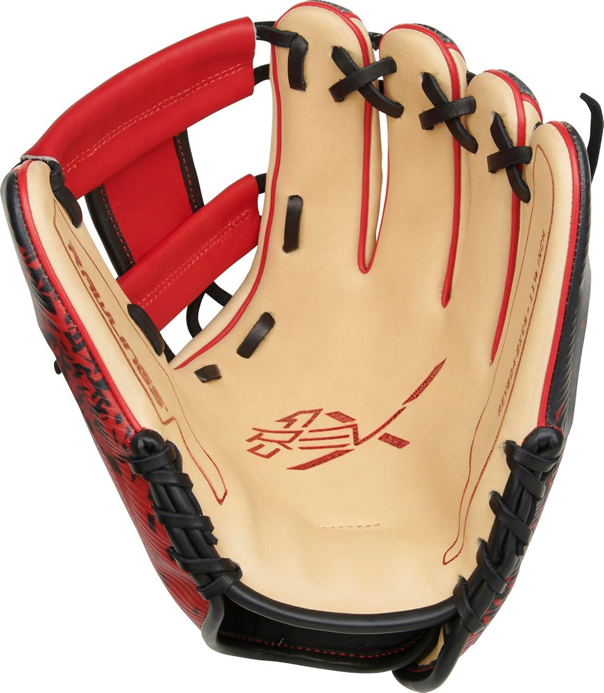 New REV1X 11.5" Infield Baseball Glove RHT Red/Tan/Black 3D-print