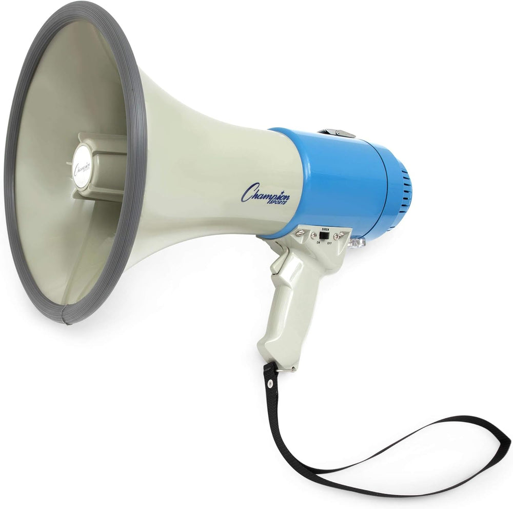 New Champion Sports 12 Watt Megaphone , Blue/White