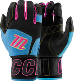 New Marucci Blacksmith Full WRAP Adult Batting Glove V2 Medium Black/Pink/Blue