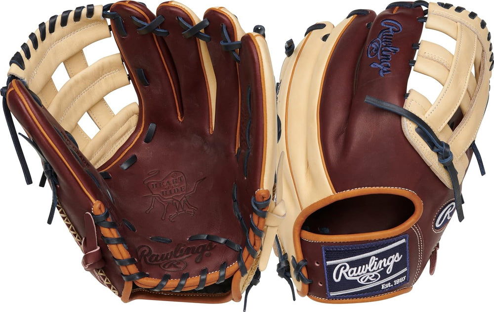 New Rawlings Heart of The Hide Military 12.25" RHT Baseball Glove Brown/Camel