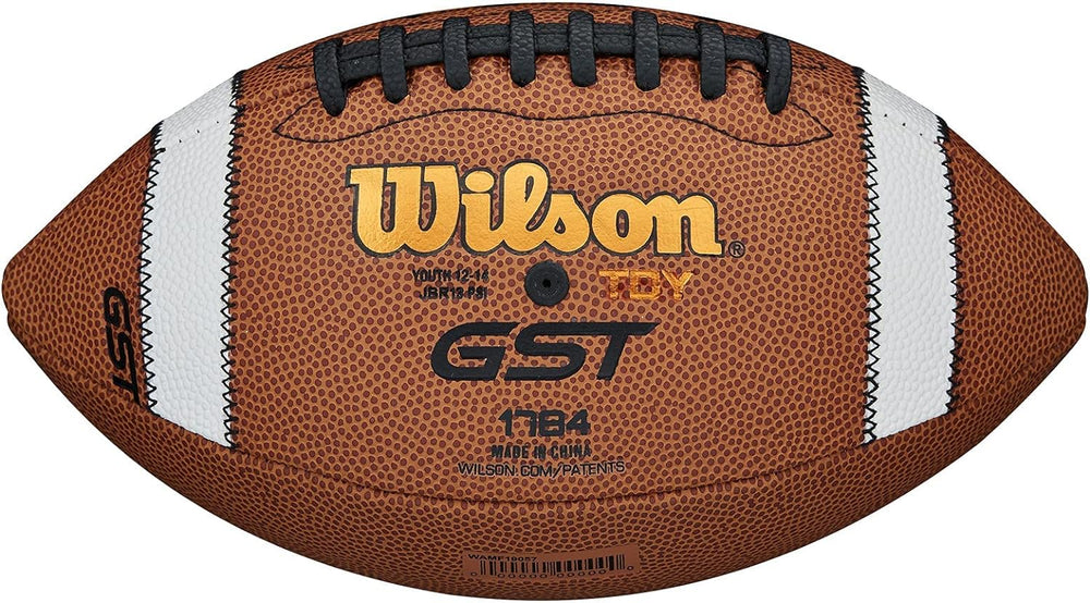 New Wilson GST Composite Football - Youth Size, Tan TDY