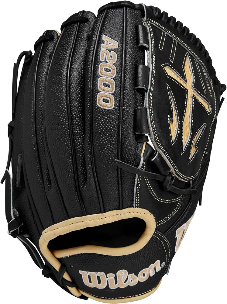 New  Wilson 2024 A2000 B23SS 12” Pitcher’s Baseball Glove - Right Hand Throw, Black/Saddle Tan