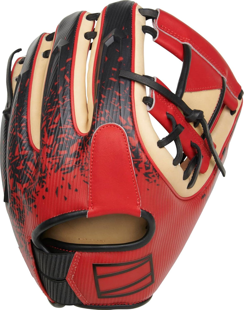 New REV1X 11.5" Infield Baseball Glove RHT Red/Tan/Black 3D-print