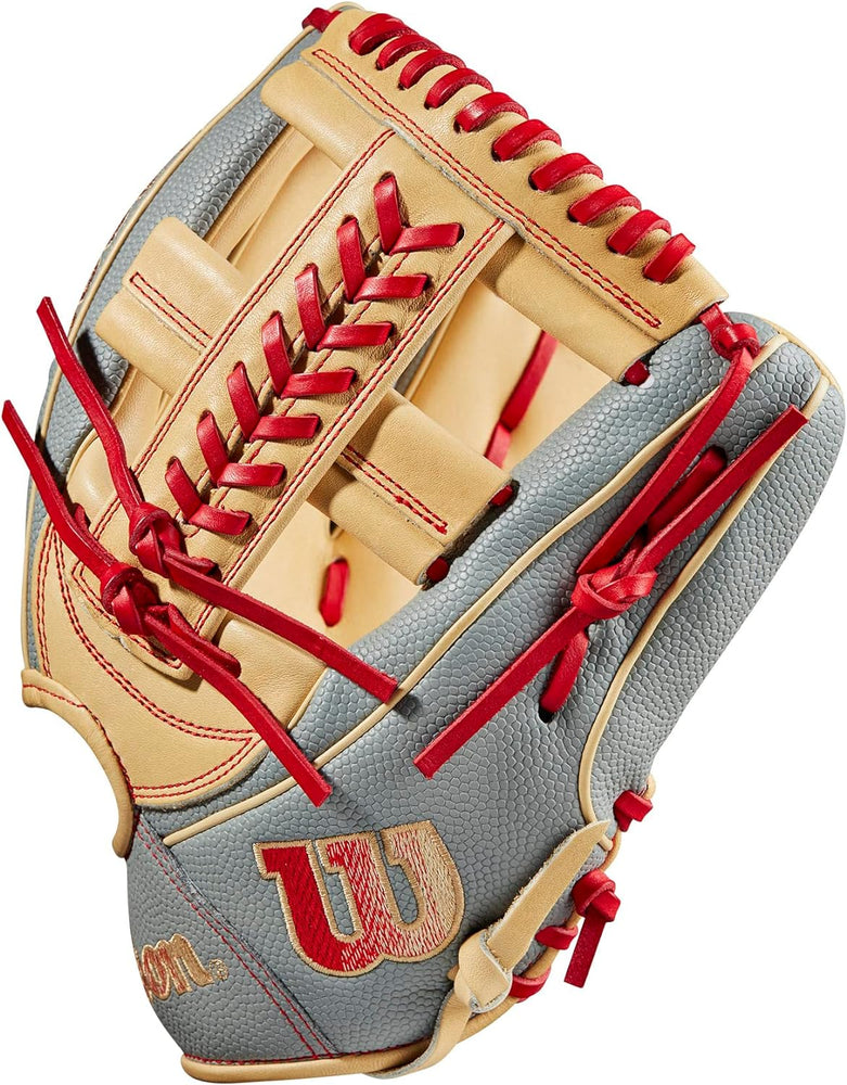 New WILSON A2000 11.75" Infield Baseball Glove RHT Gray/Tan/Red