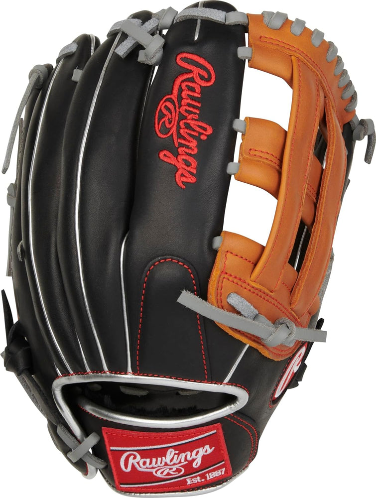 New Rawlings R9 Youth Contour FIT Baseball Glove 12 Inch RHT Black/Brown