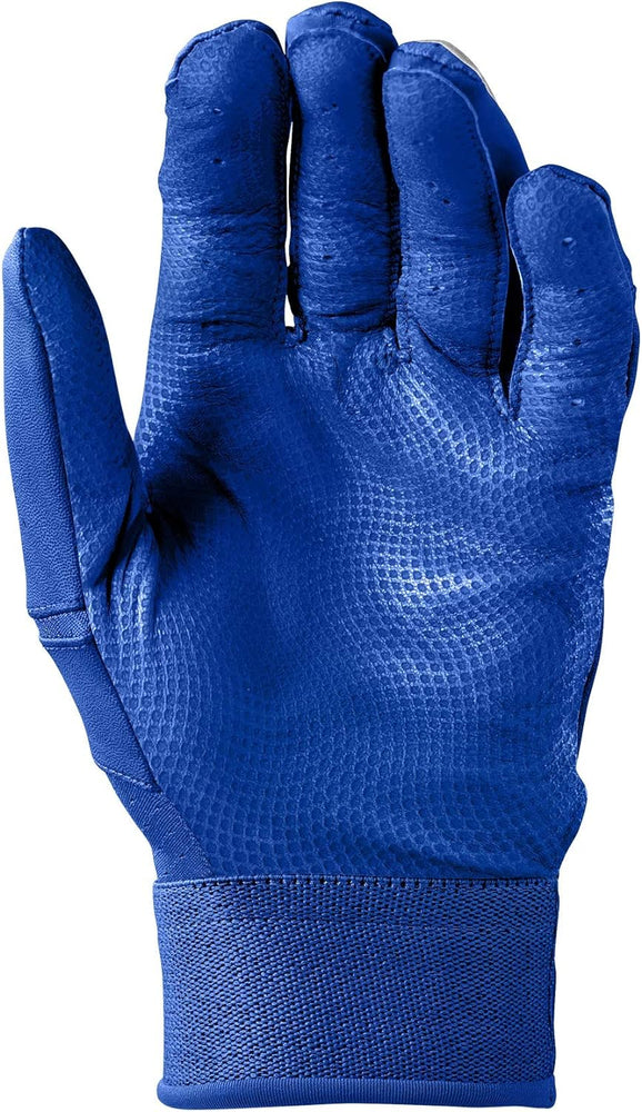 New DeMarini CF Batting Gloves Royal/Gray Large Adult 4 Way Stretch