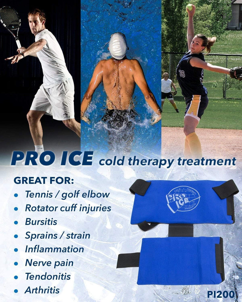 New Pro Ice Adult Shoulder/Elbow Real Ice Pack Wrap Cryotherapy Suppor ...