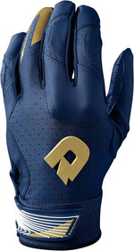 New DeMarini CF Batting Gloves Navy/Gold X-Large Adult 4 Way Stretch