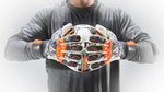 New Select 88 Pro Grip V22 Goalkeeper Gloves Gray/Orange Sz 8