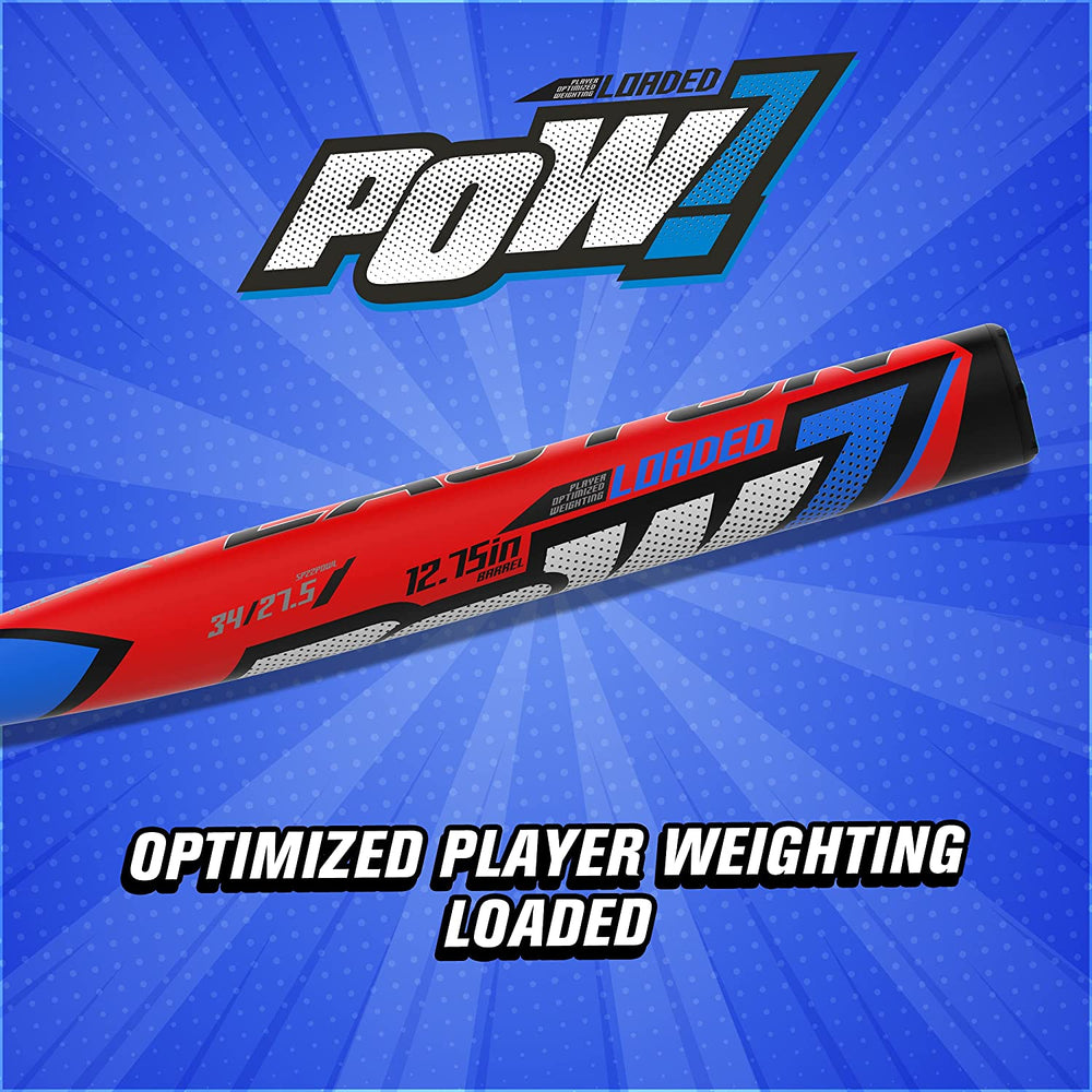 New Easton POW Slowpitch Softball Bat End Loaded 12.75 in Barrel Red/Blue