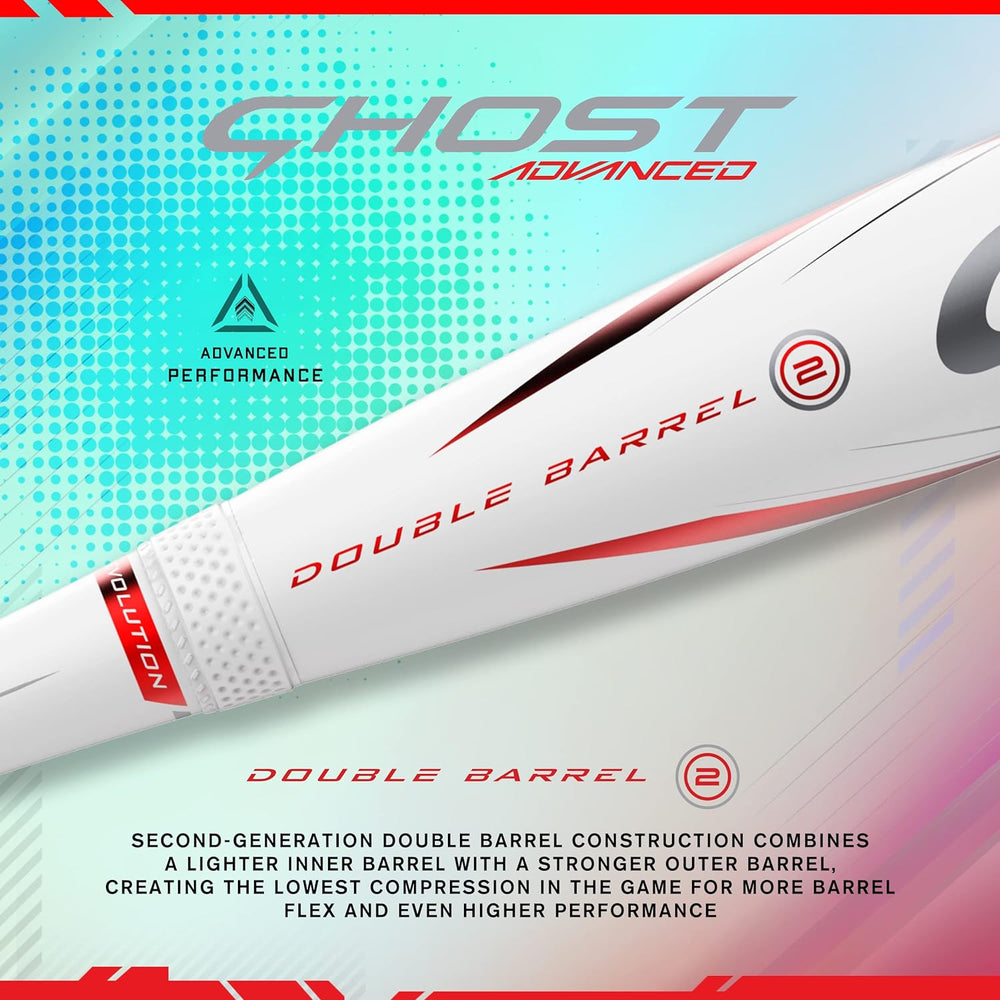 New Easton 2022 Ghost Advanced Fastpitch Softball Bat White/Red