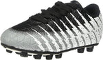New Vizari Bolt FG Outdoor Soccer Shoes Molded Cleats 6J Black/White/Silver
