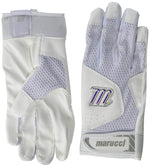 New Marucci 2020 Quest Baseball/Softball Baseball Batting Gloves Yth Sm Wh/Vlt