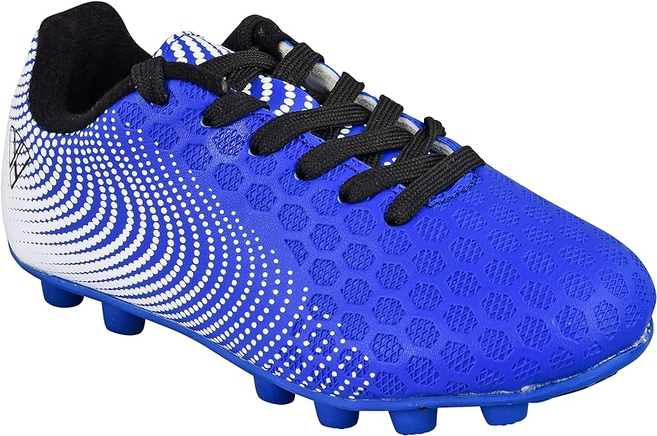 New Vizari Stealth Unisex FG Soccer Shoes Molded Cleats Little Kids Blue/White Size 4Y