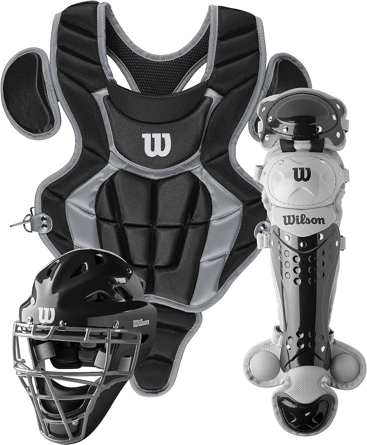 C1K Catcher's Gear Kit, Silver/White - Softball Tips