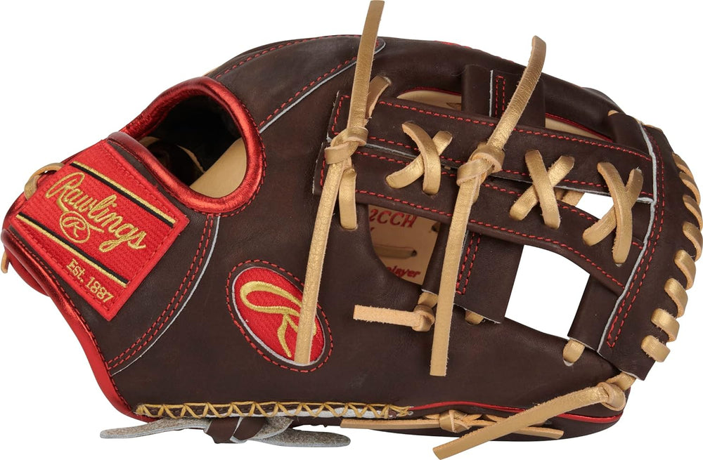 New Rawlings Heart Of The Hide PRO205-32CCH Baseball Glove RHT 11.75" Blk/Rd