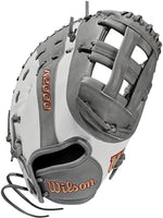 New Wilson A2000 Fastpitch First base Glove RHT Gray/White Superskin